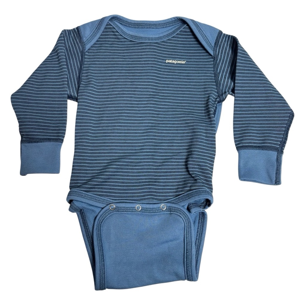 Patagonia Blue Striped kids Bodysuit